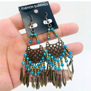 Boho style dangling earrings